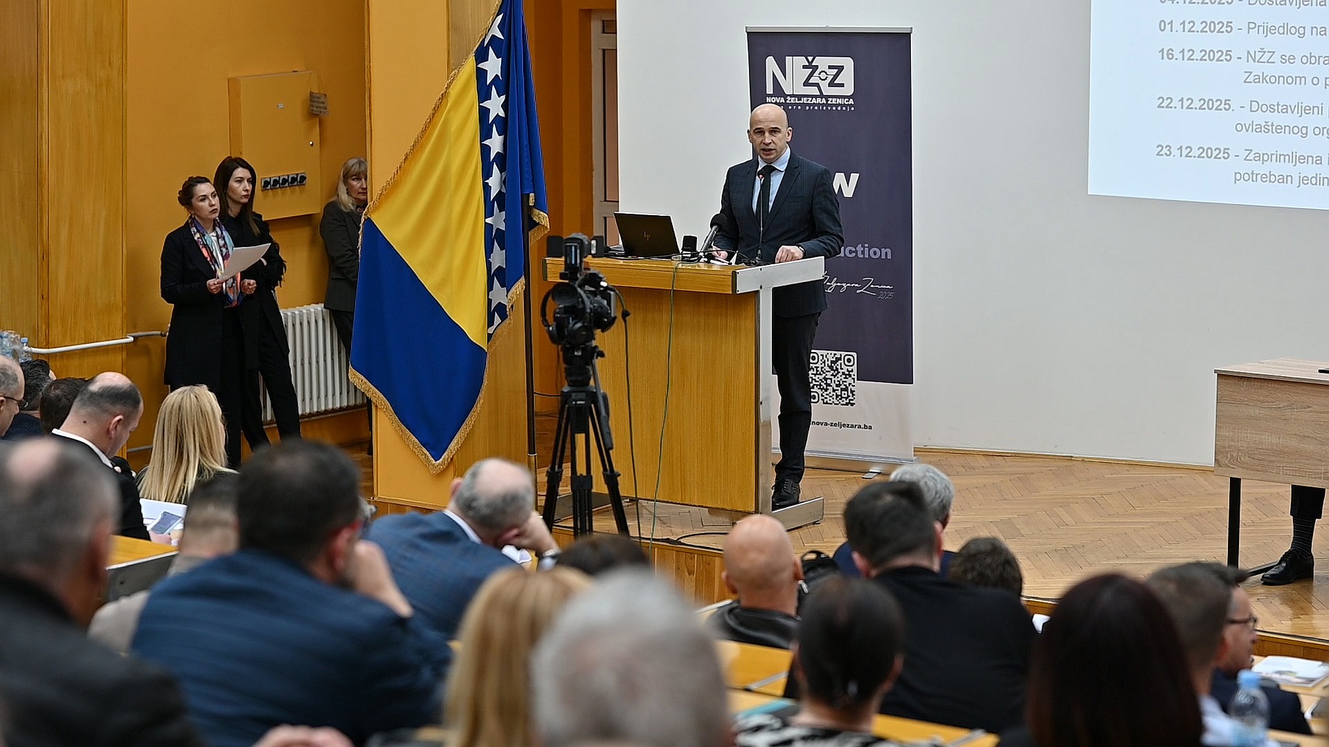 Premijer Pivić na sastanku u Novoj Željezari Zenica: Očuvanje proizvodnje čelika je strateški interes BiH