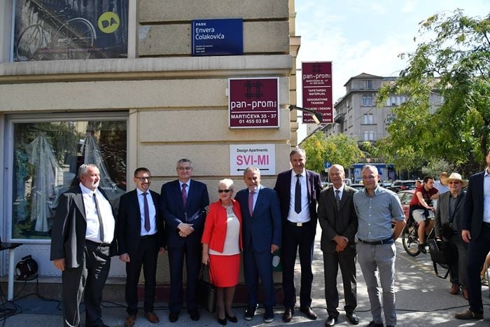 DELEGACIJA ZDK U ZAGREBU PRISUSTVOVALA OTVARANJU PARKA ENVERA ČOLAKOVIĆA